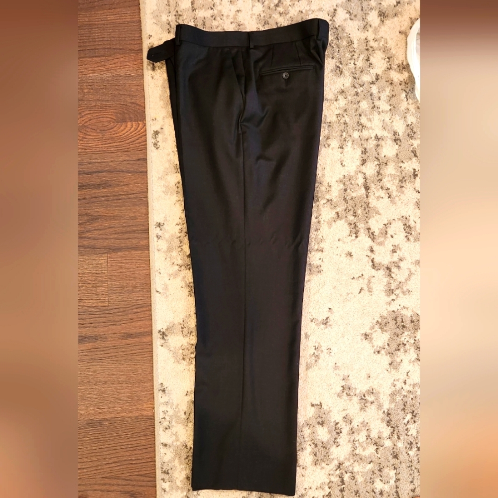 Perry Ellis Portfolio Suit Pants Black 100% Wool Men's size 39